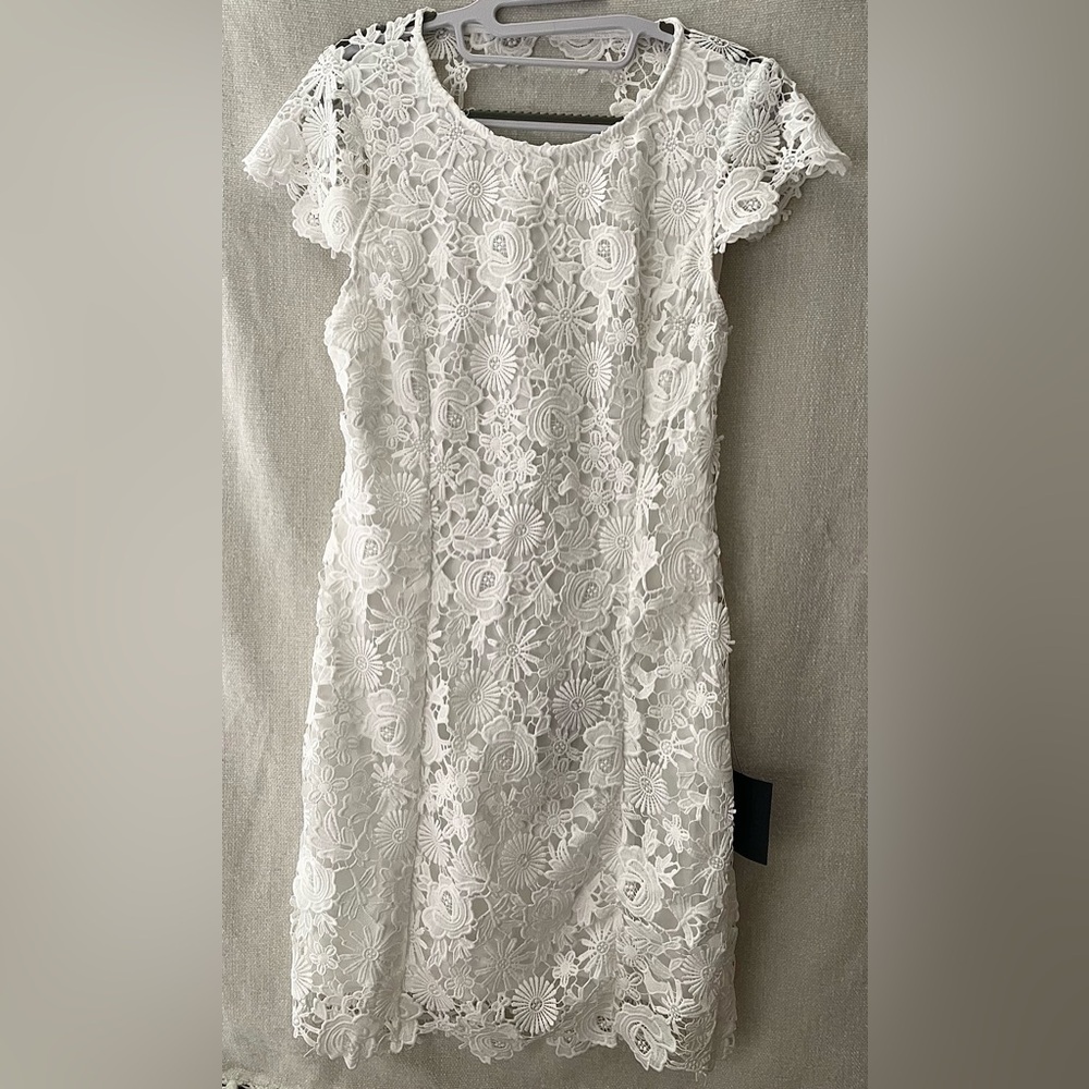 Lulus - Romance Language Backless Crochet Lace Dress (L) NWT